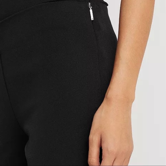 Lauren Ralph Lauren Women’s Black Side Zip Flat Front Tapered Leg Pants Size 12 - Picture 4 of 16